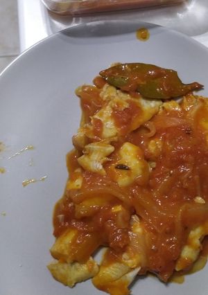 Una foto de Merluza en salsa de tomate