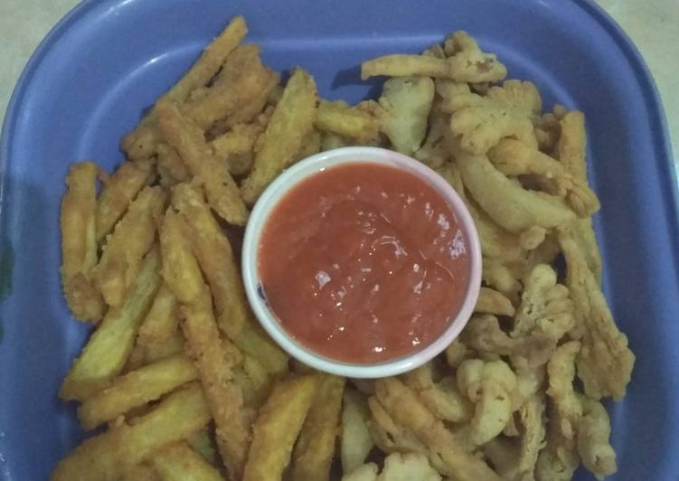 Kentang dan Jamur Crispy