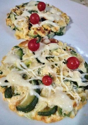 Una foto de Tortilla de zapallitos al horno light