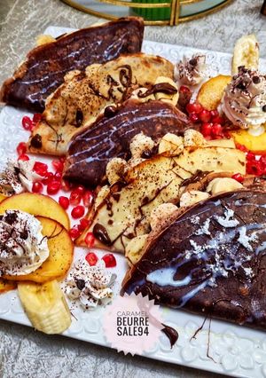 Une photo de Crêpe vanille et Crêpe chocolat 🍫
