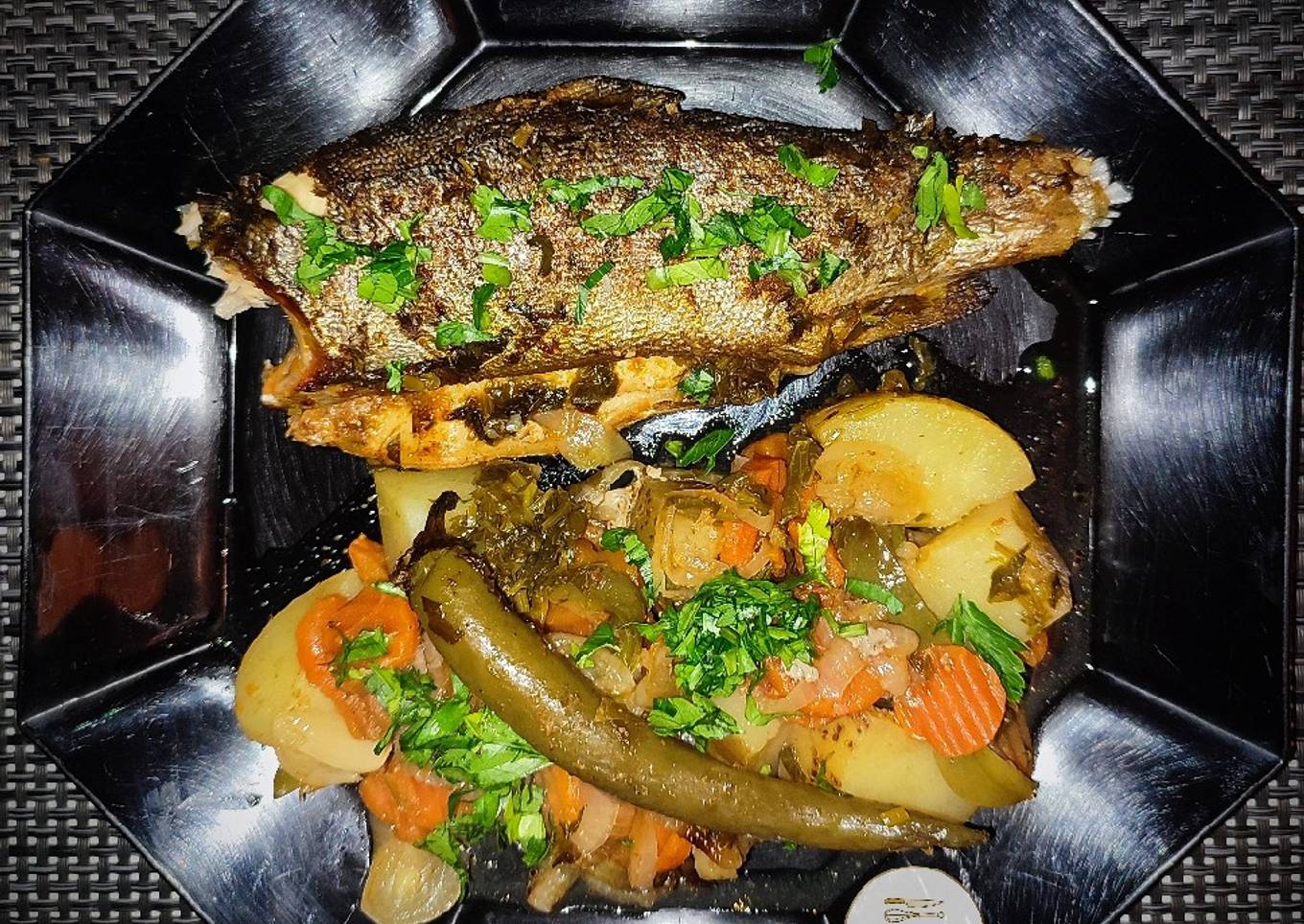 Truites marinées au four