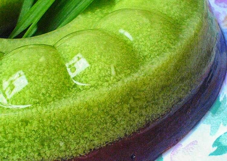 Langkah Mudah untuk Menyiapkan Puding Lumut Sapan - Santan Pandan (no pewarna &amp; no essense) Anti Gagal