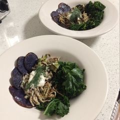 A picture of Potato Noodles with Lemon Dill Alfredo.