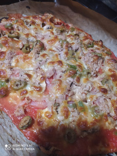 Una foto de Pizza proteica
