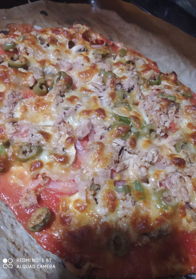 Una foto de Pizza proteica
