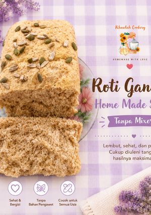 Foto resep Roti Gandum Sat Set tanpa Mixer tanpa Pelembut tanpa Pengembang