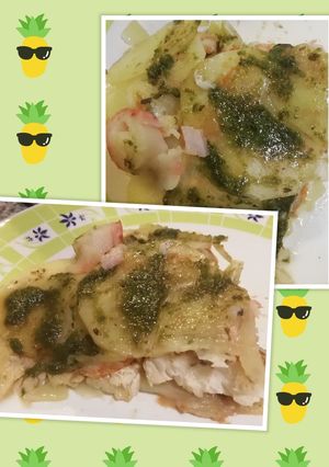 Una foto de Lenguado con papas express y one-pot