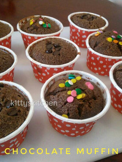 Foto resep Chocolate Muffin (no mixer, lembut)