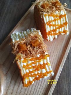 Hình của món Chiffon trứng muối sốt phomai.