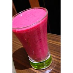 A picture of Beetroot and banana smoothie.