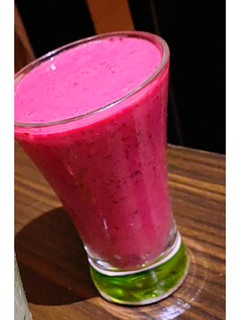 A picture of Beetroot and banana smoothie.