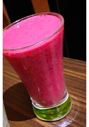 A picture of Beetroot and banana smoothie.