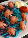 Receta de Espaguetis de colores para niños