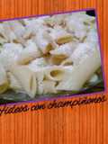 Fideos con champiñones