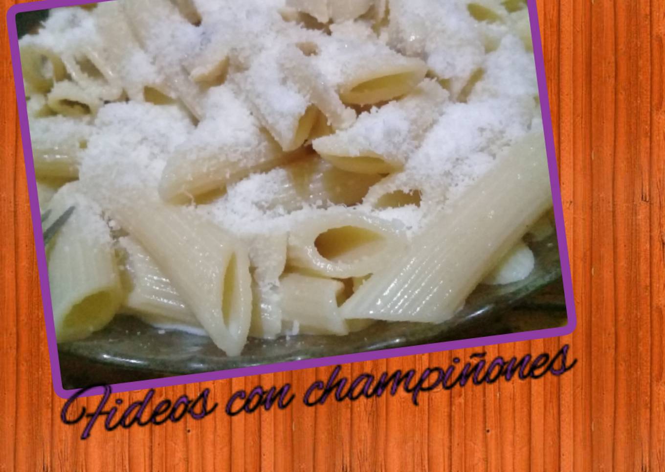 Fideos con champiñones