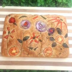 A picture of Focaccia bread.