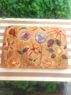 A picture of Focaccia bread.