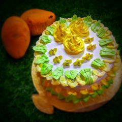 A picture of Mango cake.