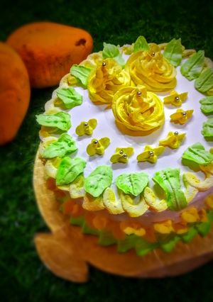 A picture of Mango cake.