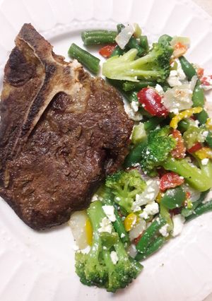 Foto resep Airfryer Frozen Steak #ketofriendly