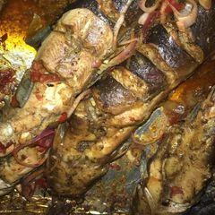 Roasted fish A picture of Roasted fish.