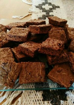 Una foto de Brownie casero