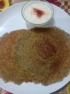 A picture of Lentils -split moong Dal chilla.