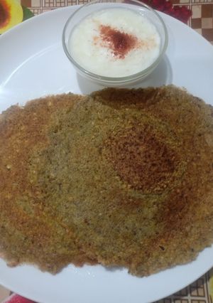 A picture of Lentils -split moong Dal chilla.