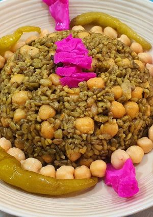 صورة لوصفة فريكة بالحمص بنكهة الكاري😍