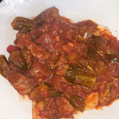 A picture of 'Bamia' Lamb Okra Stew.