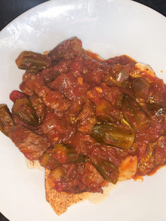 A picture of 'Bamia' Lamb Okra Stew.