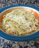 Espaguetis con salsa de limón