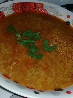 صورة لوصفة شوربة شعيرية 😄