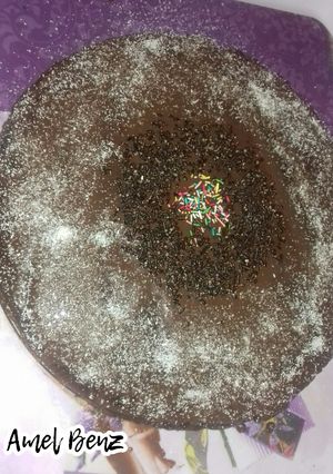 صورة لوصفة كيكة بالماء المغلي وبدون بيض
