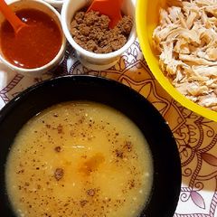 A picture of Chicken corn soup.