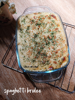 Foto resep Spaghetti baked / spaghetti brulee