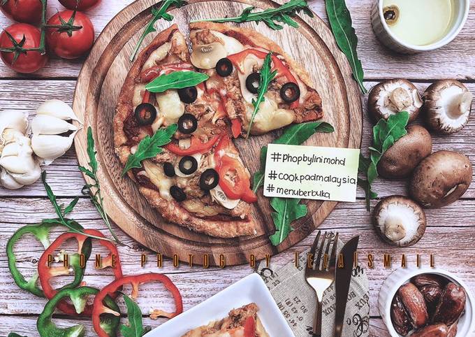 Foto utama resipi Tuna Pizza #PhoPbyLiniMohd versi Ketogenic, gluten-free