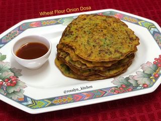 5-Minute Instant Healthy Breakfast - Wheat Flour Onion Dosa
