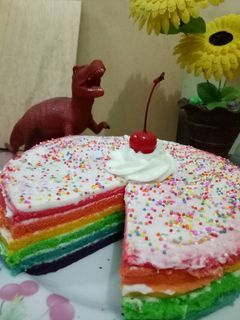 Foto resep Rainbow cake kukus