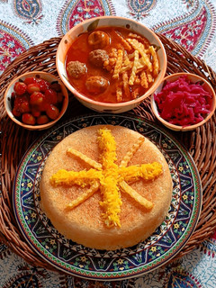 عکسی از دستور خورشت قیمه با گوشت قلقلی