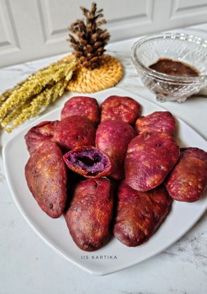 Foto resep Ubi Ungu Krispi Saus Coklat