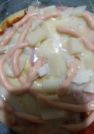 Una foto de Pizzetas de palmitos y salsa golf facilísimo 😛