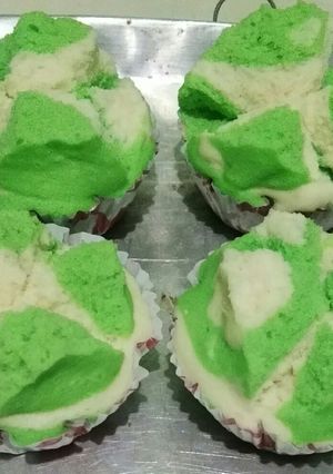 Foto resep Bolu kukus cup pandan lembut