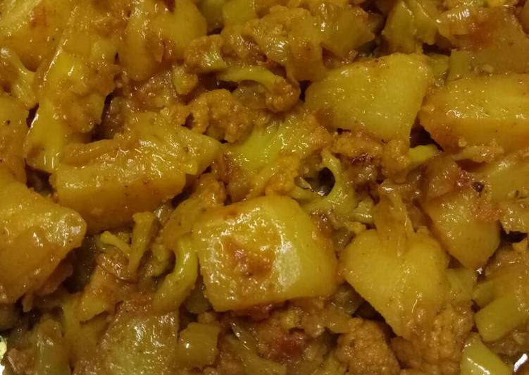 Cauliflower with potato veg