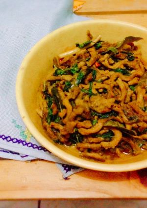 Foto resep ❂ 19) Usus ayam bumbu kuning kemangi. #BikinRamadanBerkesan