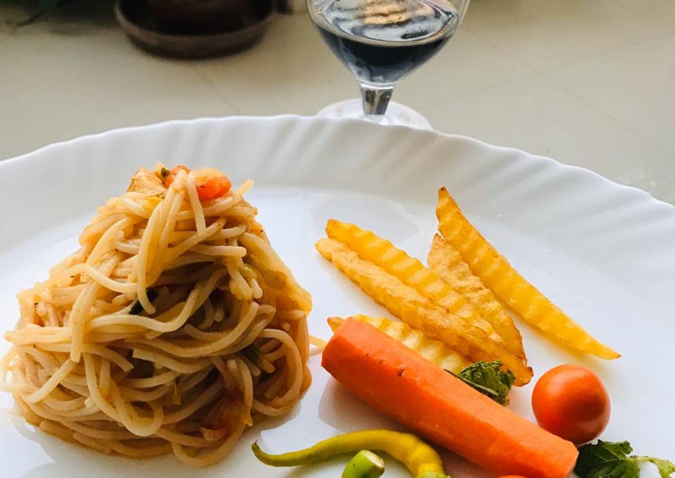 Sauteed spaghetti