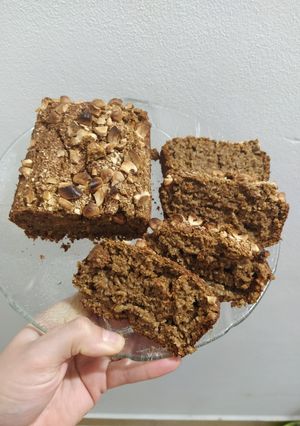 Una foto de Budín de calabaza, coco y cacao 🥳