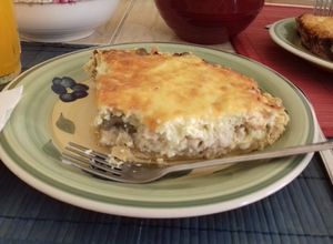 Una foto de Quiche de pollo con champiñón