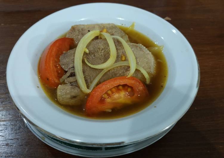 Semur lidah kuah bening....