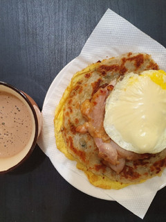 起司蛋雞腿蔥抓餅 的食譜成品照片